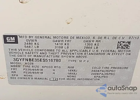 2014 Cadillac Srx Luxury Collection from USA, damaged, VIN 3GYFNBE35ES516780